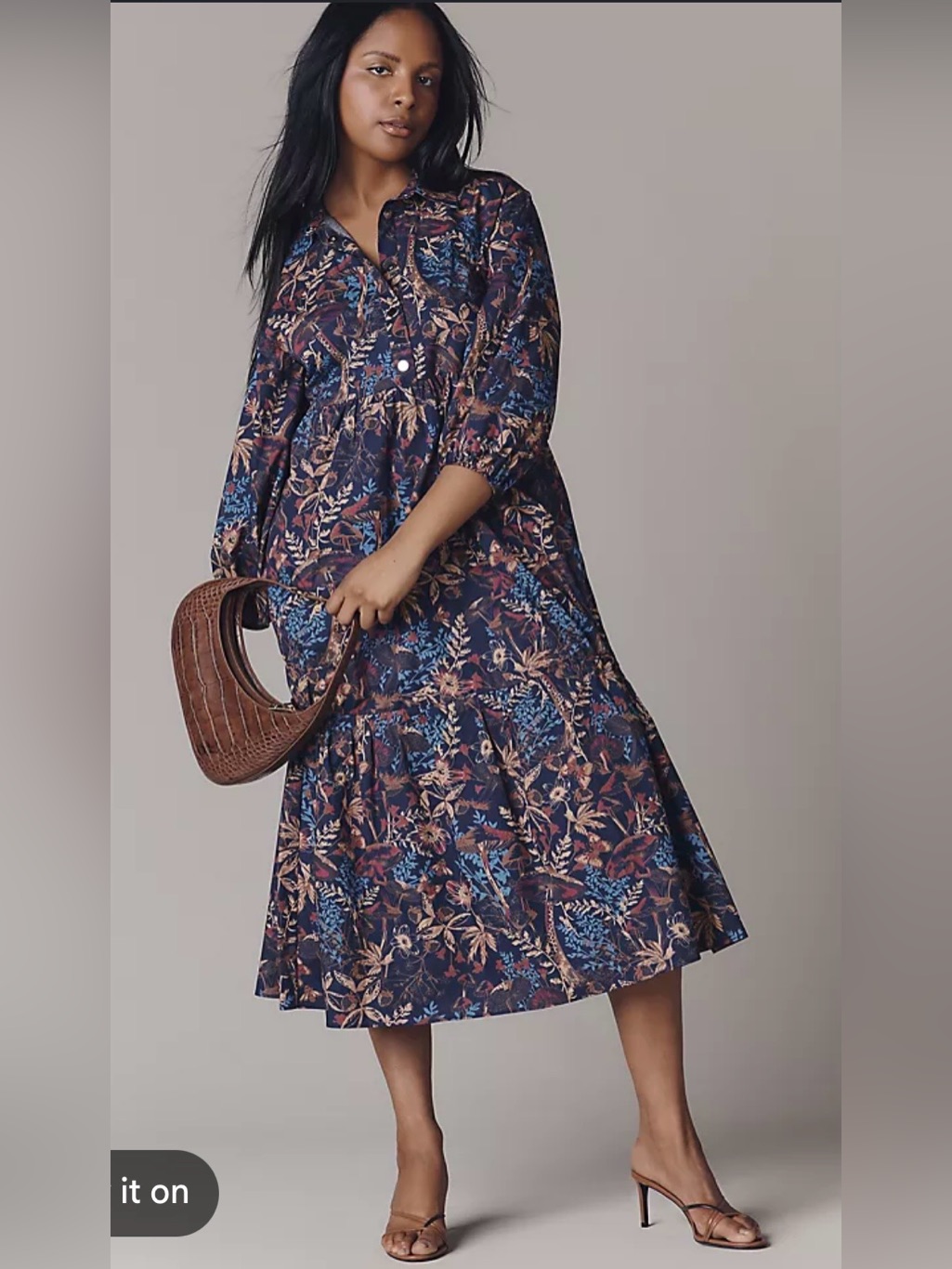 Anthropologie Maeve Bettina Cotton Midi Shirt Dress. Size Medium Nwt